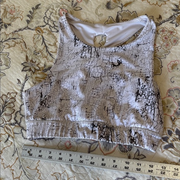 White and Black Graphic Bra Top - Picture 4 of 5